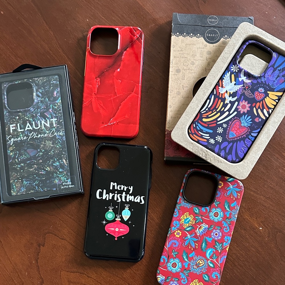 Floral Red & Black Phone Case Collection